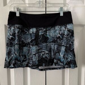 lululemon athletica Black and Blue Mini Skirt